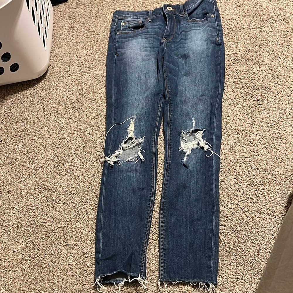 Express size 6 mid rise ankle leggings